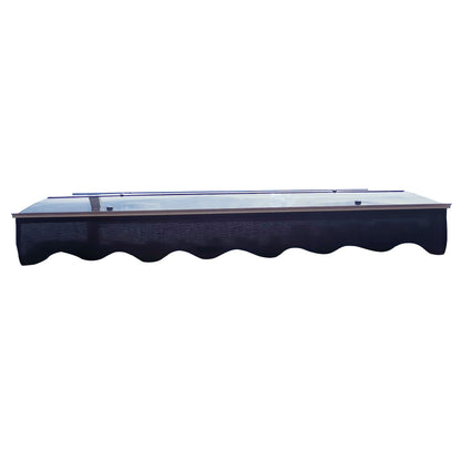 DA5934W Series Door Window Awning Canopy Made of 0.137 Inch Thick Crystal Solid Polycarbonate Sheet in size of 59" Wide x 34"