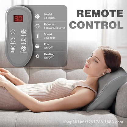 Home Use Multi-Function Massage Pillow for Neck, Shoulder, Waist, and Back with Electric Massager for Shoulder and Cervical Care