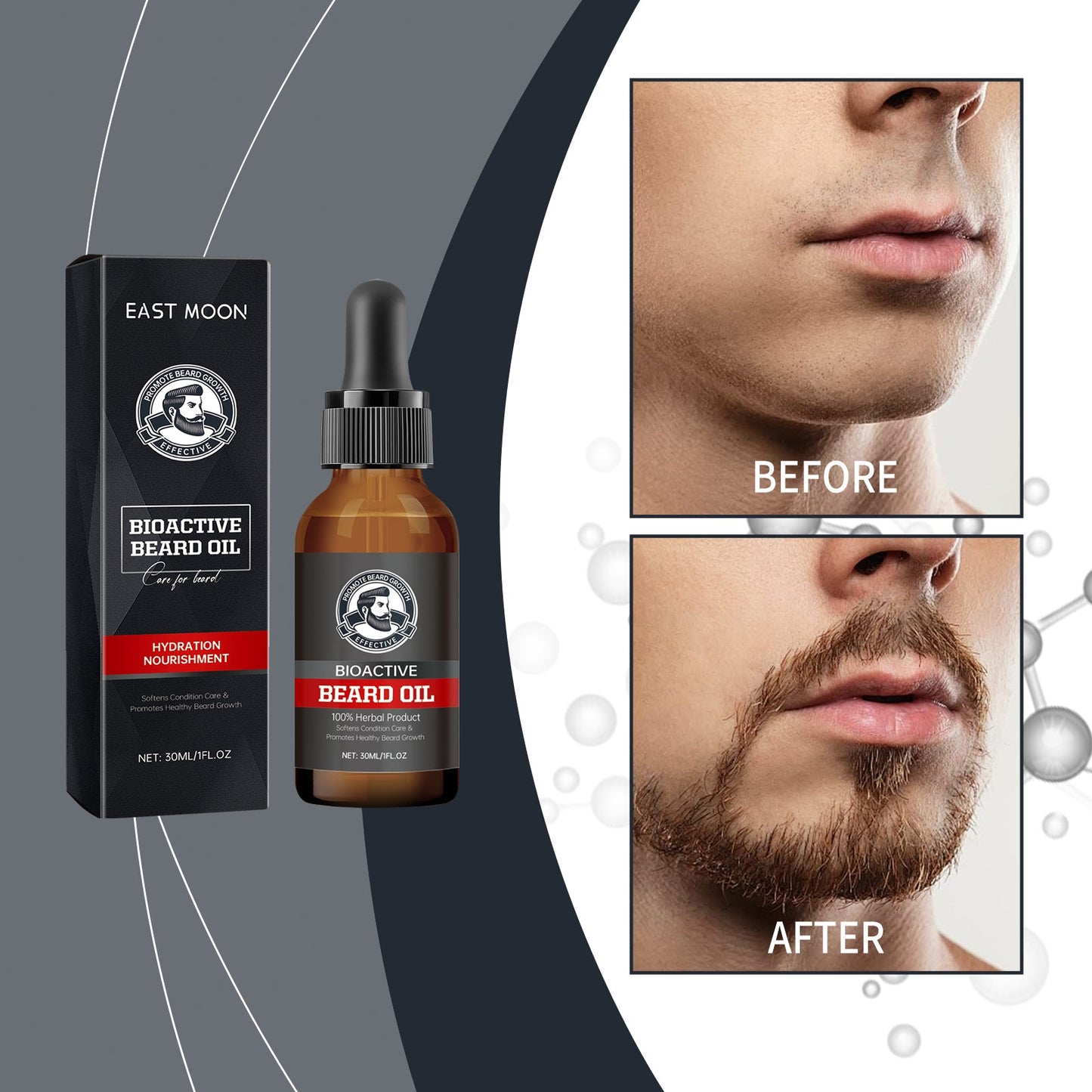 Facial Hair Care Essential Oil, Nourishing And Brightening Facial Hair Care Solution For Men's Facial Hair Facial Hair Care Essential Oil, Nourishing And Brightening Facial Hair Care Solution For Men's Facial Hair