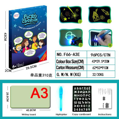 Draw With Light Fun  Glowing Paint Glow Light Tablet Draw With Light Fun And Developing Toy
