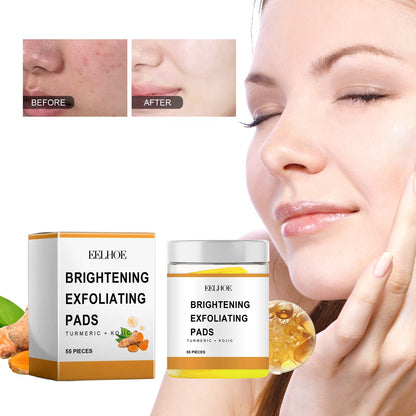 Brightening Exfoliating Pads, Gentle Exfoliation Shrinks Pores And Brightens Natural Shine With Elasticity