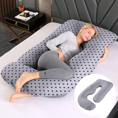 Pregnant women's pillow waist protection side sleeping slope pillow J-shaped pregnancy sleeping pillow