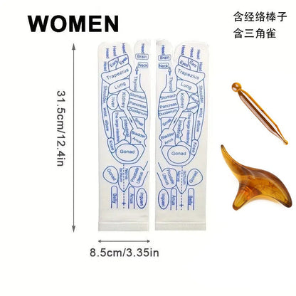 Reflexology Socks Women Foot Massage Meridian Acupoint Reflex Area Acupoint Socks And Foot Acupoint Illustration Socks for Foot