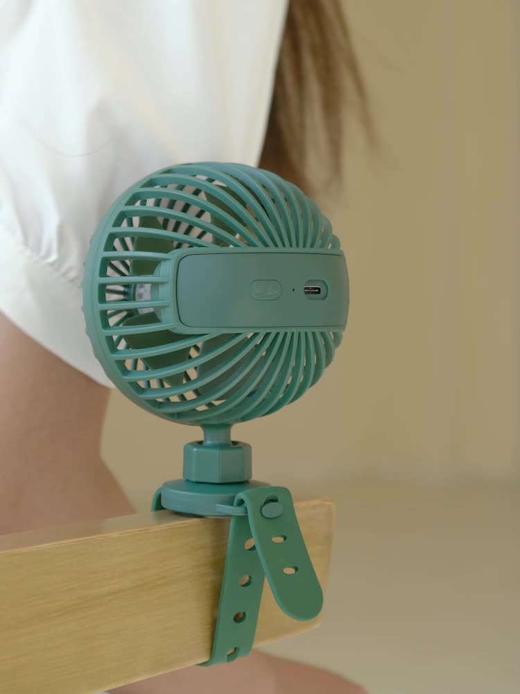 Stroller Fan Portable Small Children's Fan Student Dormitory USB Wrist Fan