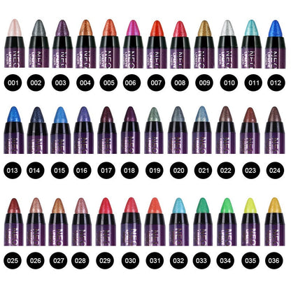 KISS SUSY 36 color eye shadow pencil stick lip pencil 2 in 1 is not easy to smudge