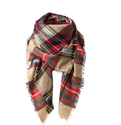 women scarves-grey brown