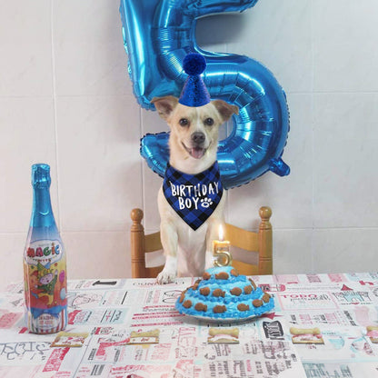 Pet Birthday Set  Triangle Scarf Hat Pet Party Decoration Styling Outdoor Creative