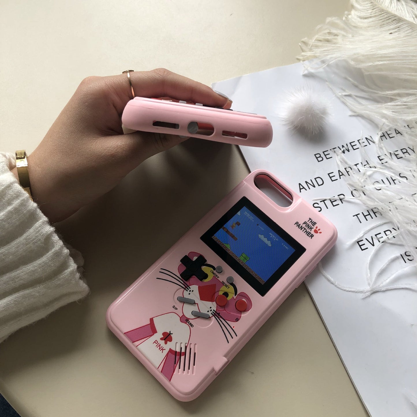Color Screen Game Console Is Applicable To Huawei iPhone 12pro Apple 13 Phone Case Xsmax Phone Case XR 678p Cover