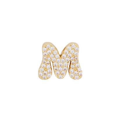 Fashion English 26 letter single pendant gold DIY bracelet necklace accessories