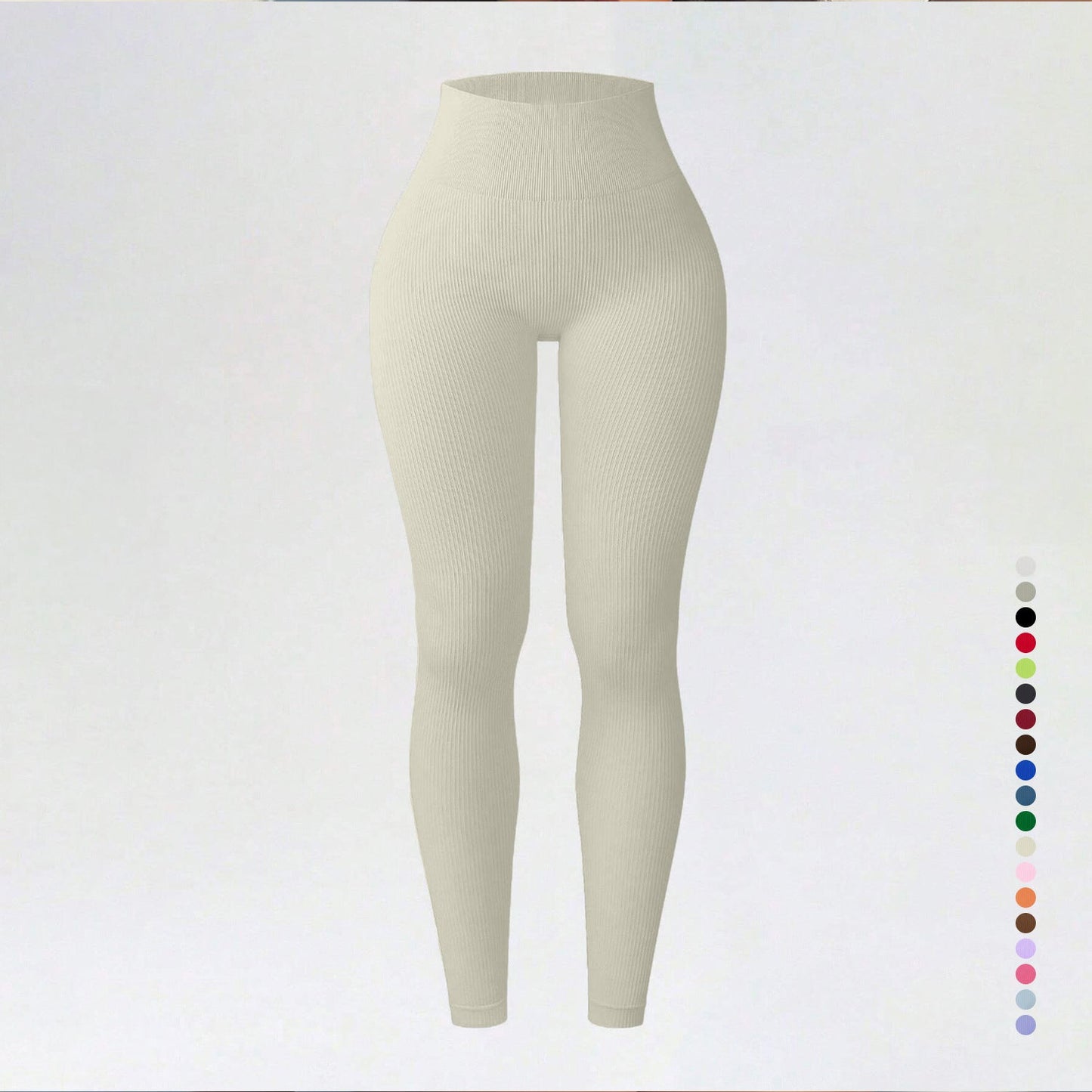 Threaded autumn and winter yoga pants seamless fitness pants high waisted sports yoga clothes leggings