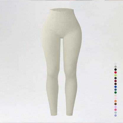 Threaded autumn and winter yoga pants seamless fitness pants high waisted sports yoga clothes leggings