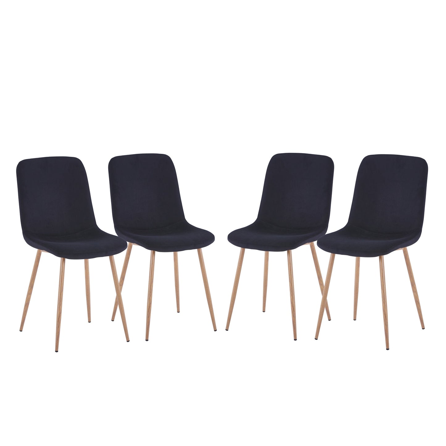 Dining Chair 4PCS（BLACK）Modern style New technology Suitable for restaurants cafes taverns offices