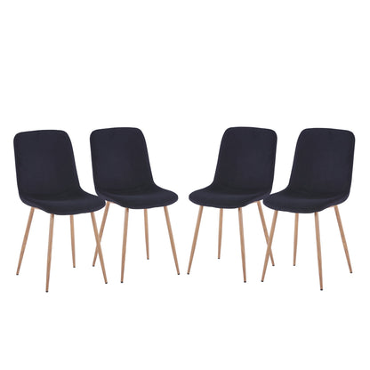 Dining Chair 4PCS（BLACK）Modern style New technology Suitable for restaurants cafes taverns offices