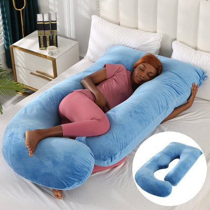 Pregnant women's pillow waist protection side sleeping slope pillow J-shaped pregnancy sleeping pillow