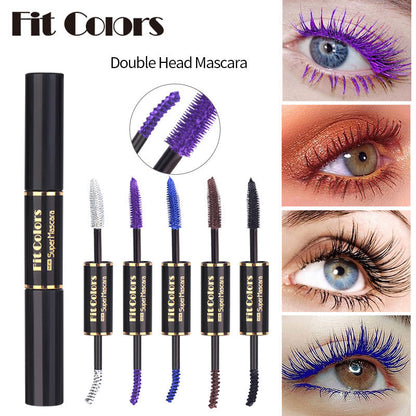 Fit Colors Double-Head Color Mascara Thick Curling Waterproof Not Smudged Multi-White Eyebrow Mascara