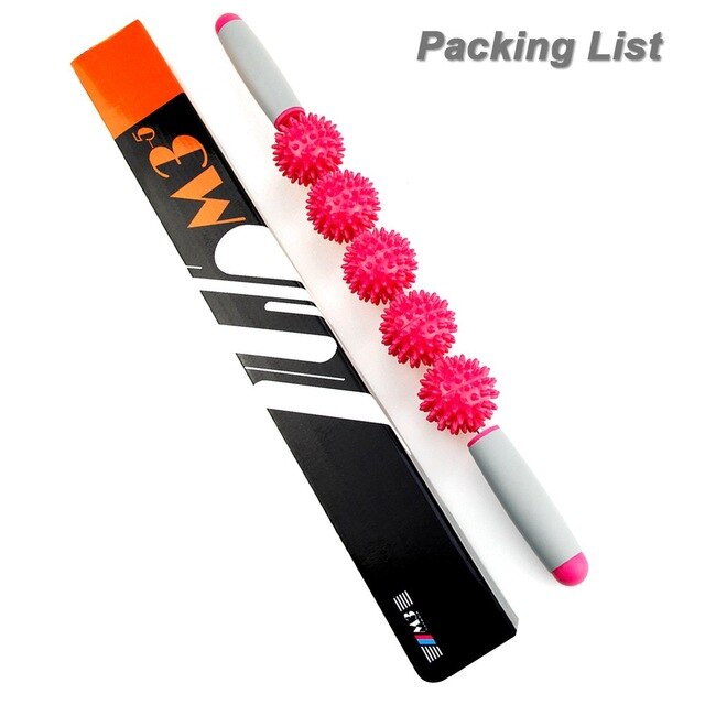 MMuscle Roller Massage Roller Stick with Point Spiky Ball Back Roller