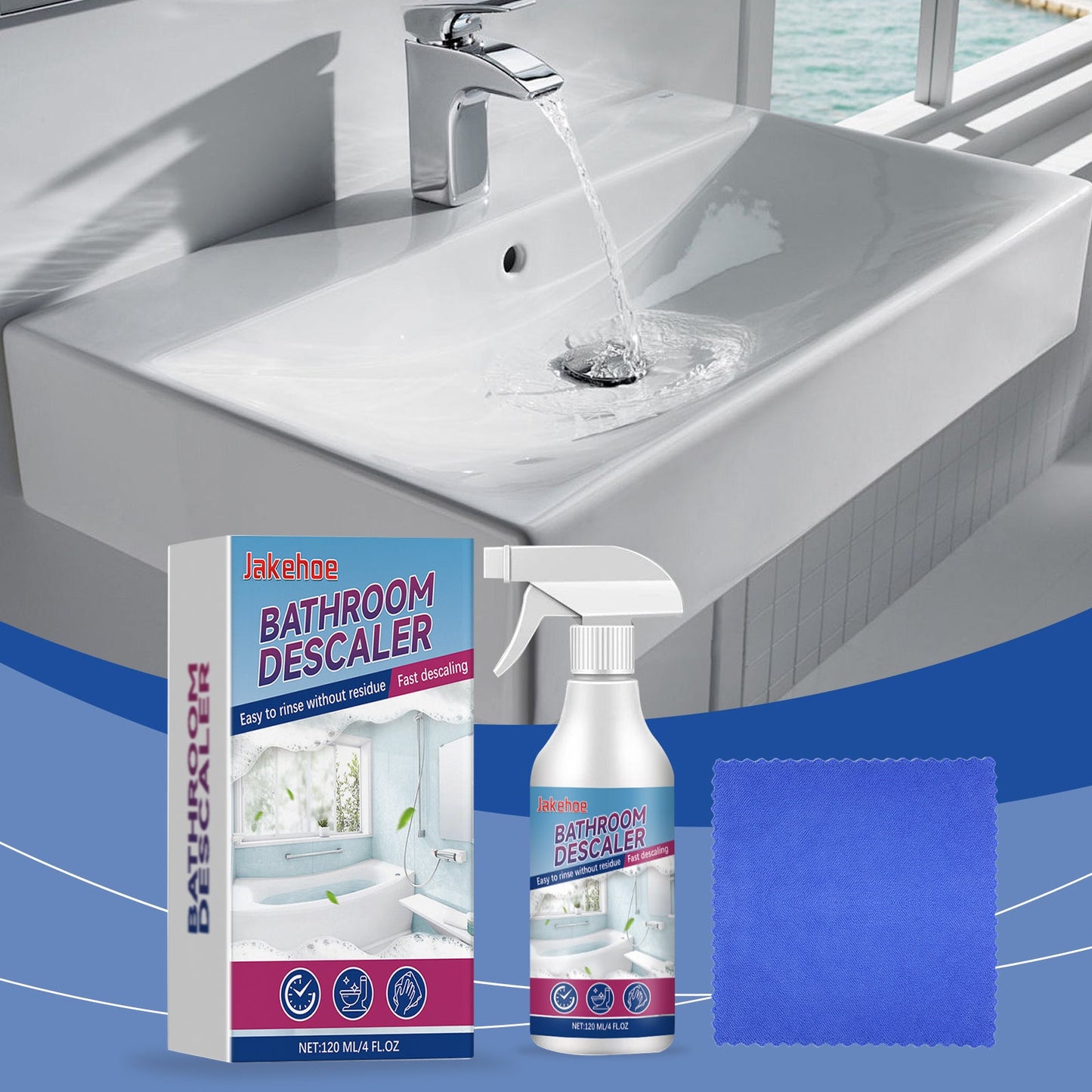 Bathroom Descaler Bathroom Glass Faucet Bathtub Tile Scale Stain Cleaner