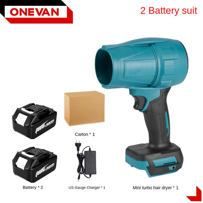 Brushless turbocharged storm blower and snow blower compatible with Makita battery 18V high power