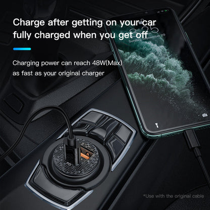 KUULAA Quick Charge 4.0 48W QC PD 3.0 Car Charger for Samsung S10 9 Fast Car Charging for Xiaomi iPhone Mobile Phone USB Charger