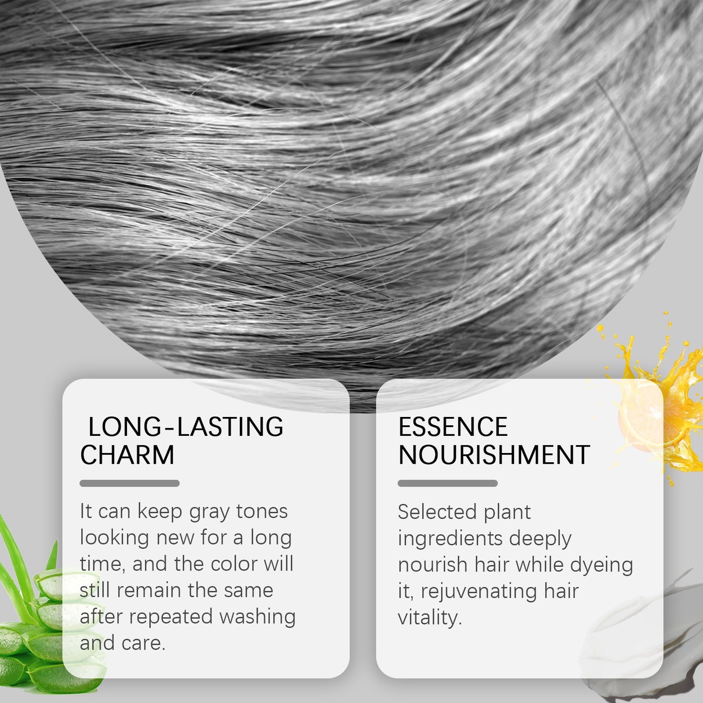 Grey Hair Cream Moisturizes Hair For A Long Time