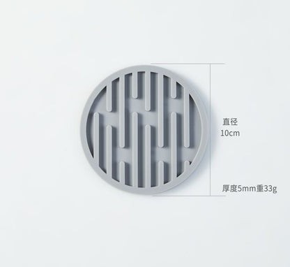 Hot selling silicone cup pad, circular and thickened 10CM drainage pad, heat insulation and anti slip tea cup pad