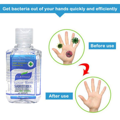 Hand Sanitizer Gel,Kills 99.99% Germs,Long-lasting Anti-Bacterial Quick Drying Liquid Hand Soap,No Water Required 60ML