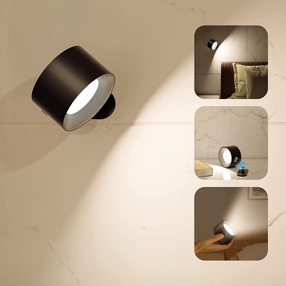 USB charging wall light LED bedside reading light charging portable touch adjustment night light magnetic suction cabinet light