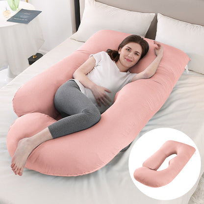Pregnant women's pillow waist protection side sleeping slope pillow J-shaped pregnancy sleeping pillow