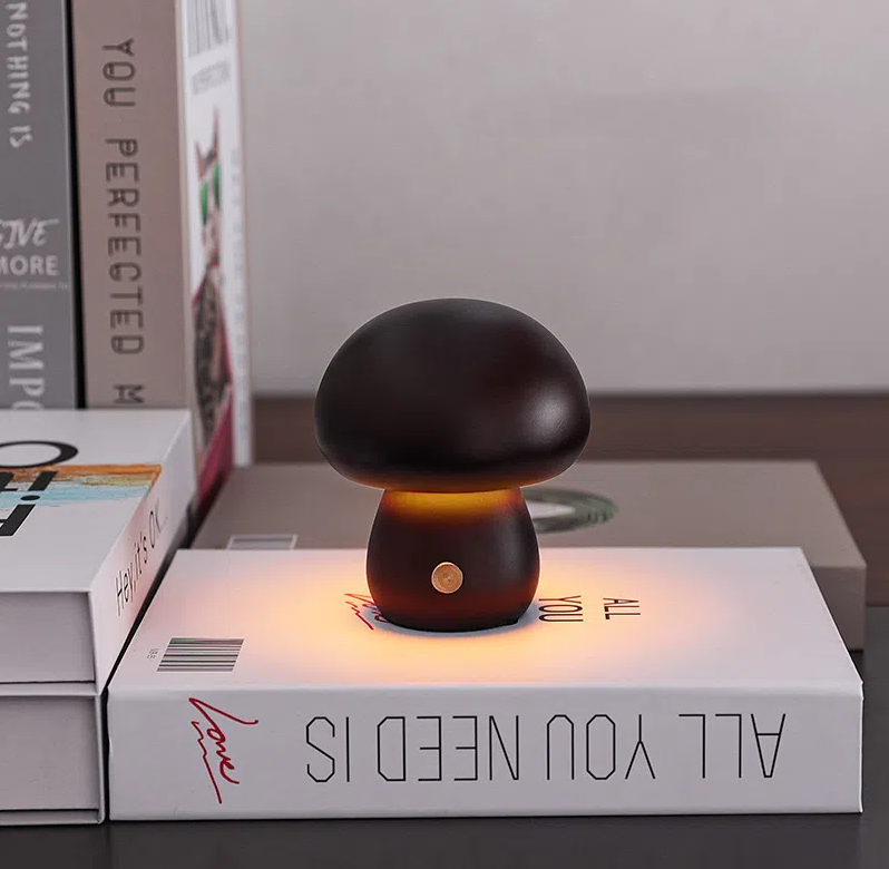 Mushroom lamp, LED charging night light, creative desk lamp, bedroom minimalist touch switch, ambient light, gift