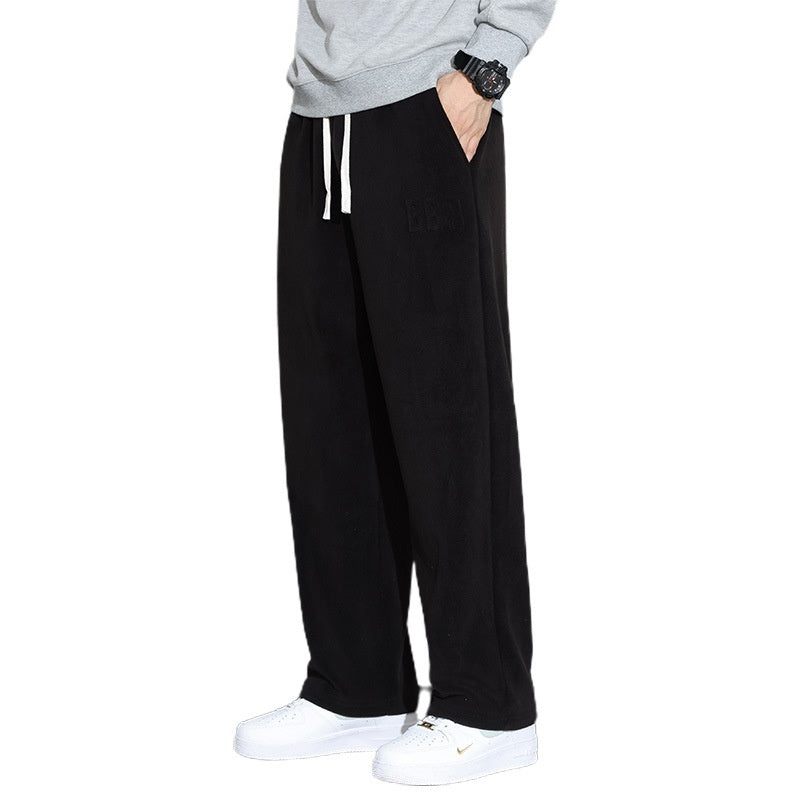Winter Men's Cashmere Straight Wide-leg Pants