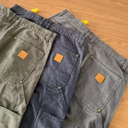 Multifunctional Canvas Double Knee Pants