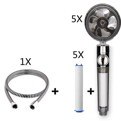 Turbo Propeller Shower Head Handheld High Pressure