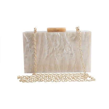 Marble Pattern Acrylic Handbag for Women