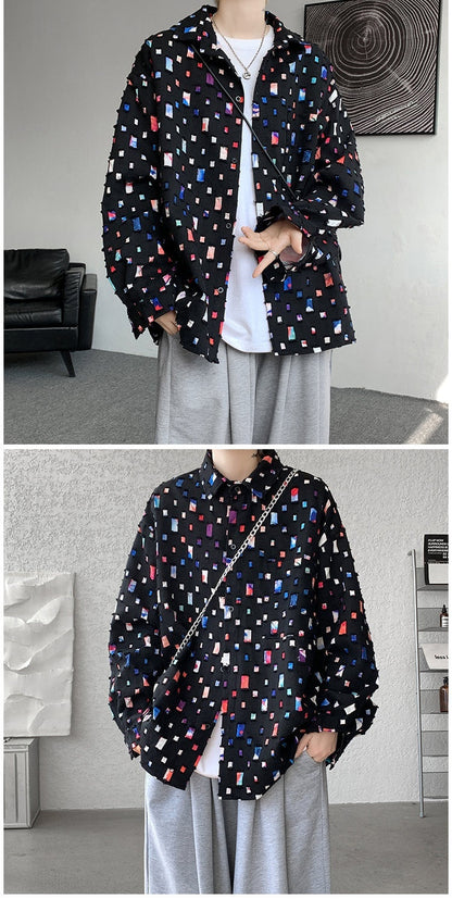Ripped Design Long-sleeved Loose Casual Shirt