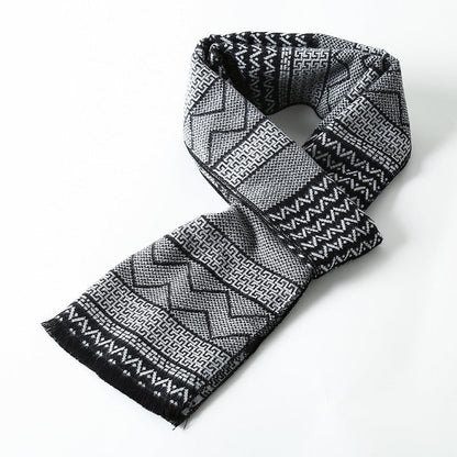 Simple Plaid Artificial Cashmere Warm Scarf