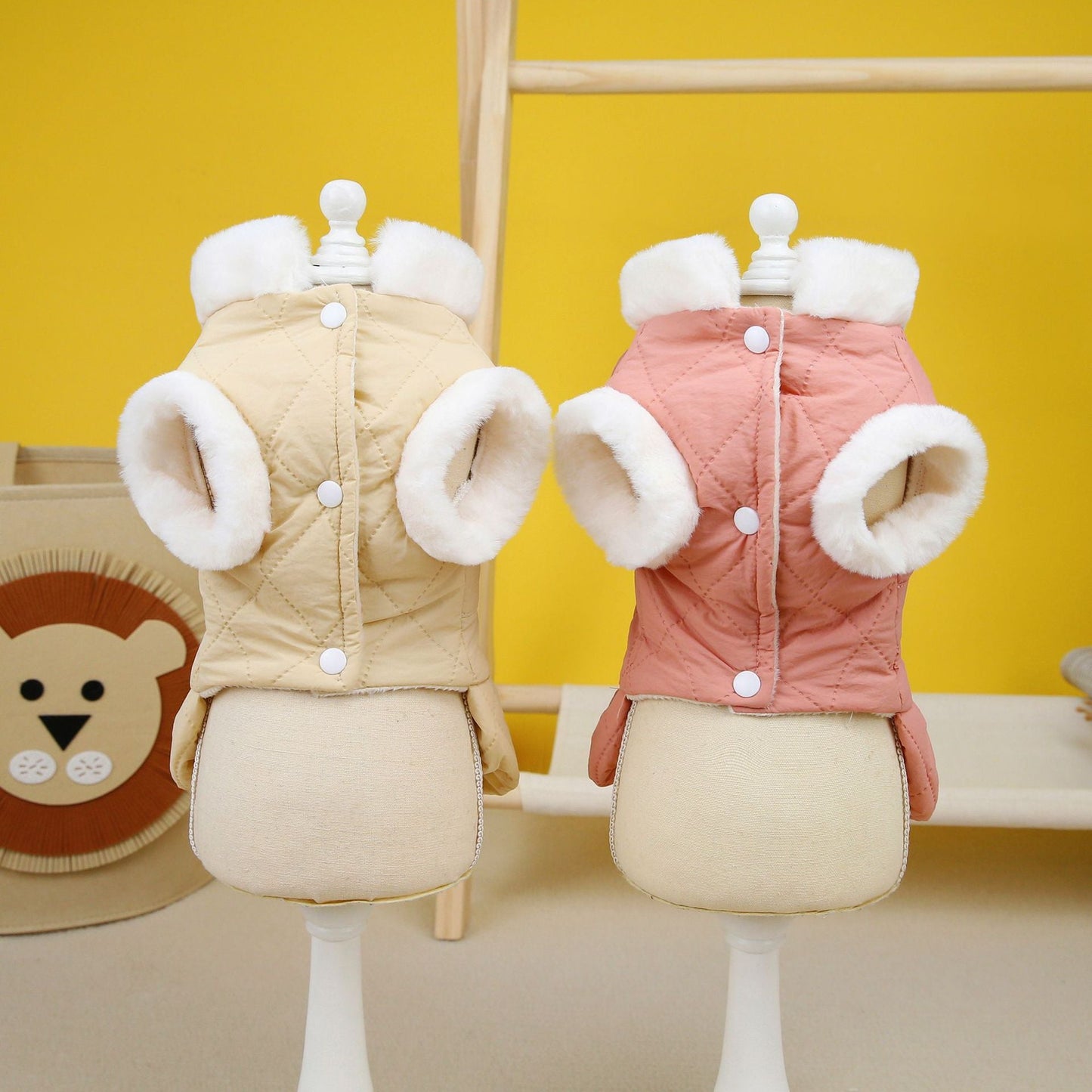 Pet Dog Clothes Small Dog Butterfly Cotton-padded Dress