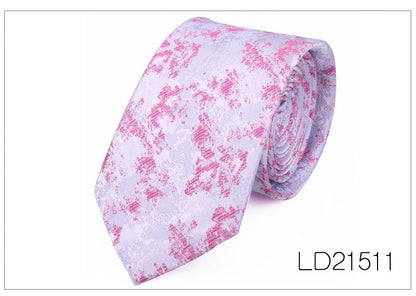 Men's 6cm Flower Graffiti Yarn-dyed Tie