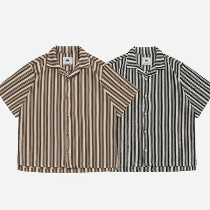 Shirt Men's Loose Short Sleeve Jacket
