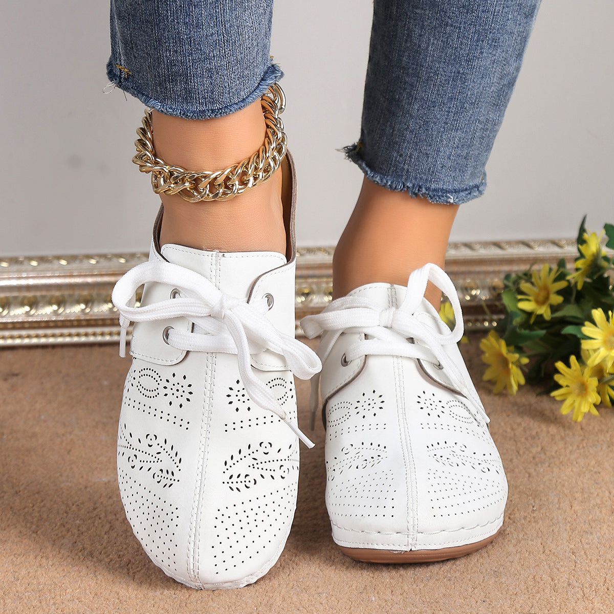 Women's Hollow Out Wedge Slippers