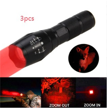 Portable Mini Flashlight LED ZOOM Torch Hunting Zoomable Flashlight Torch Light