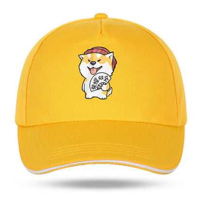 Modified Face Chai Double Full Shiba Inu Baseball Cap