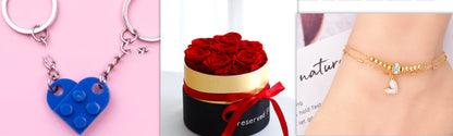 Eternal Roses In Box Preserved Real Rose Flowers With Box Set Valentines Day Gift Romantic Artificial Flowers