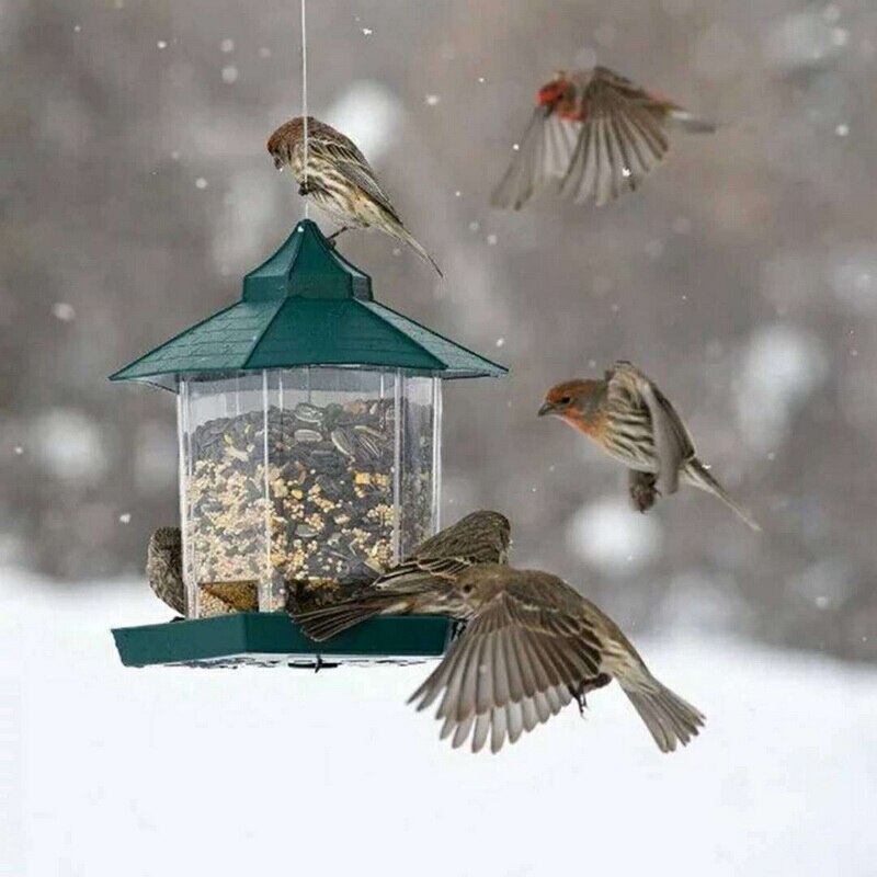 Outdoor Balcony Waterproof Hanging Bird Feeder