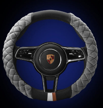 Cute Plush Winter Steering Wheel Cover 38cm