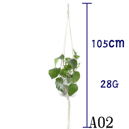 Beige Cotton Rope Plant Hanger