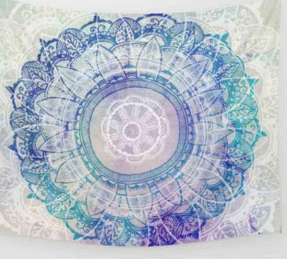 Green & Blue Mandala Tapestry - 210x150cm