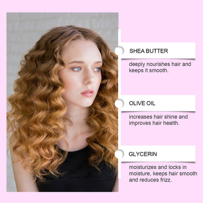 Non-Evaporating Film Curl Cream Nourishes And Restores Curly Hair Elastic Volumizing Long Lasting Styling Cream For Lazy People