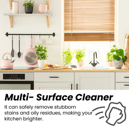 Multi-Surface Cleanser, Kitchen Utensils Heavy Oil Wash Sink Stains Strong Efficient Cleaning Milk