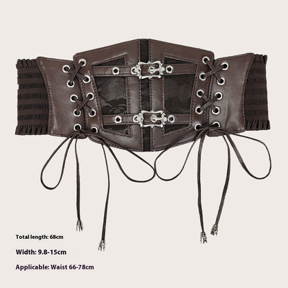 Vintage Lace Strap Elasticated Waist Belt