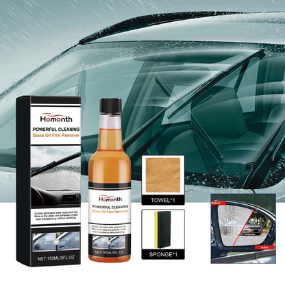Powerful Cleaning Glass Oil Film Remover, Front Windshield Oil Remover Cleaner Is A Powerful Stain Cleaner For Windows